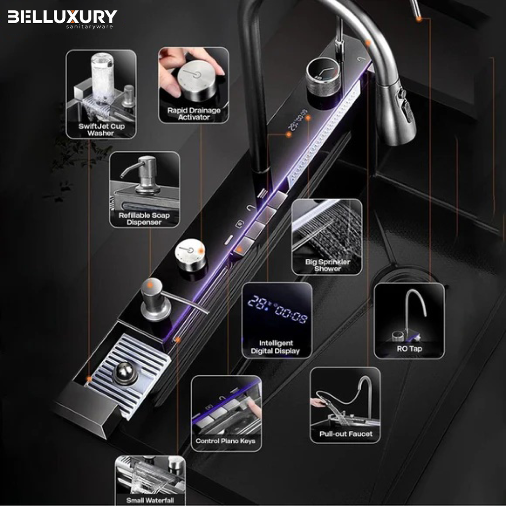 Belluxury AQUA MAESTRO™ Smart Kitchen Sink