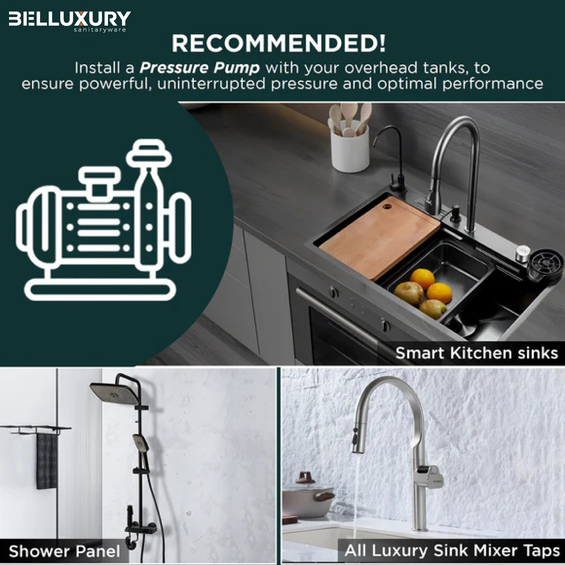 Belluxury AQUA MAESTRO™ Smart Kitchen Sink